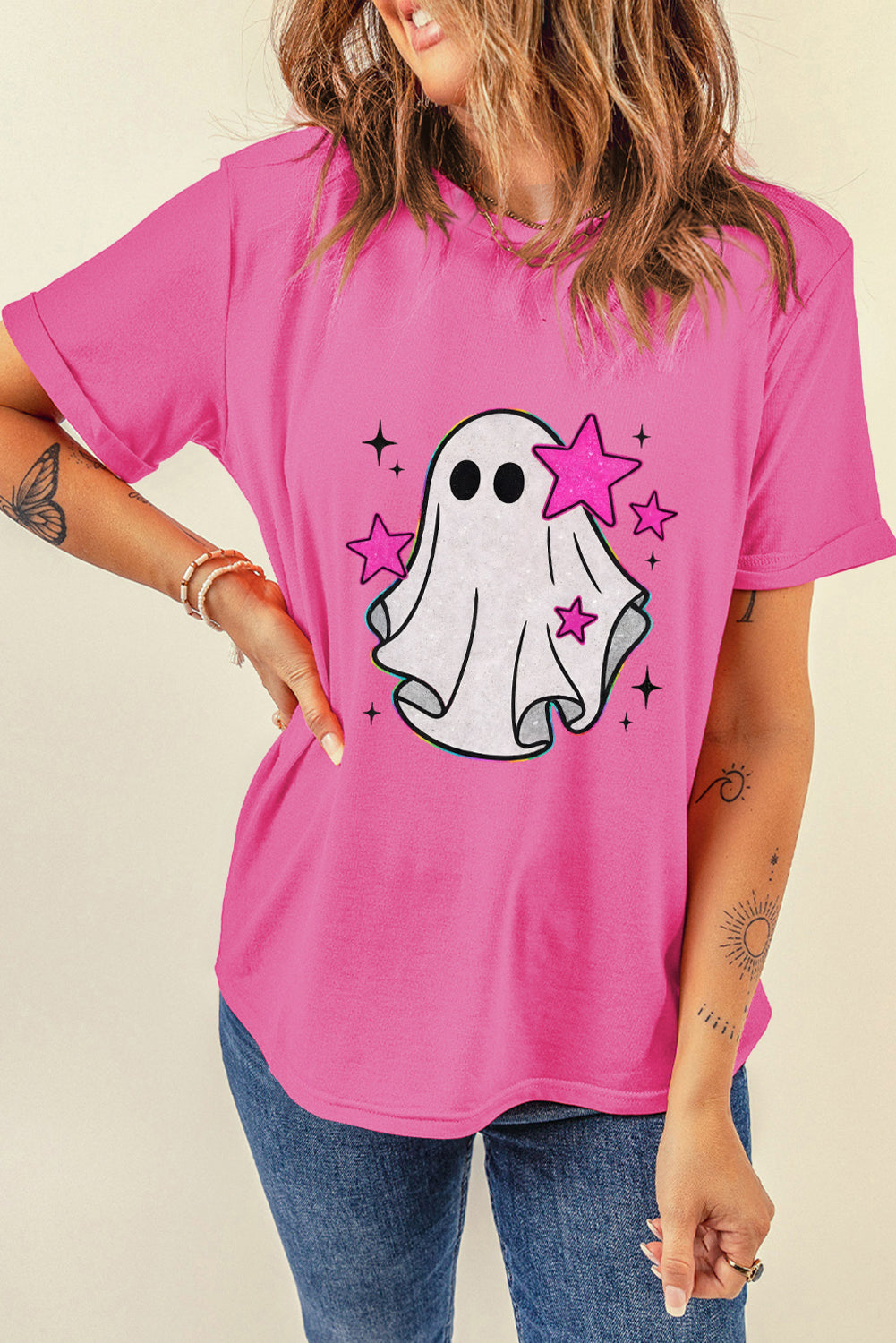 Sachet Pink Ghost Halloween T Shirt
