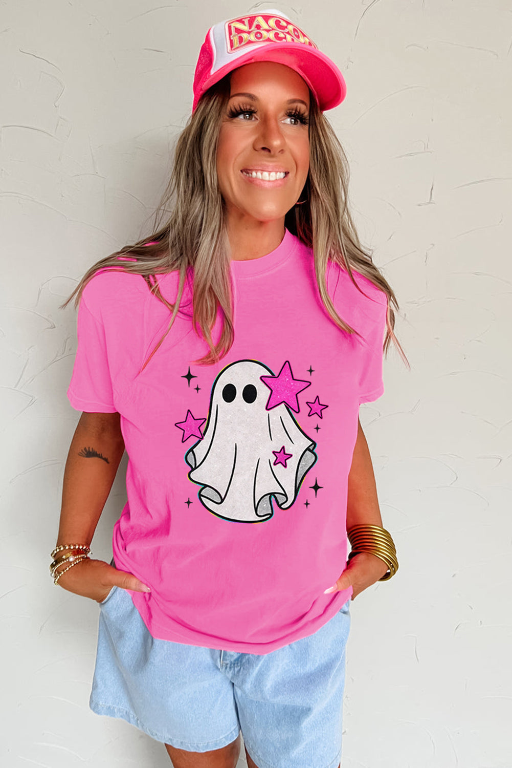 Sachet Pink Ghost Halloween T Shirt