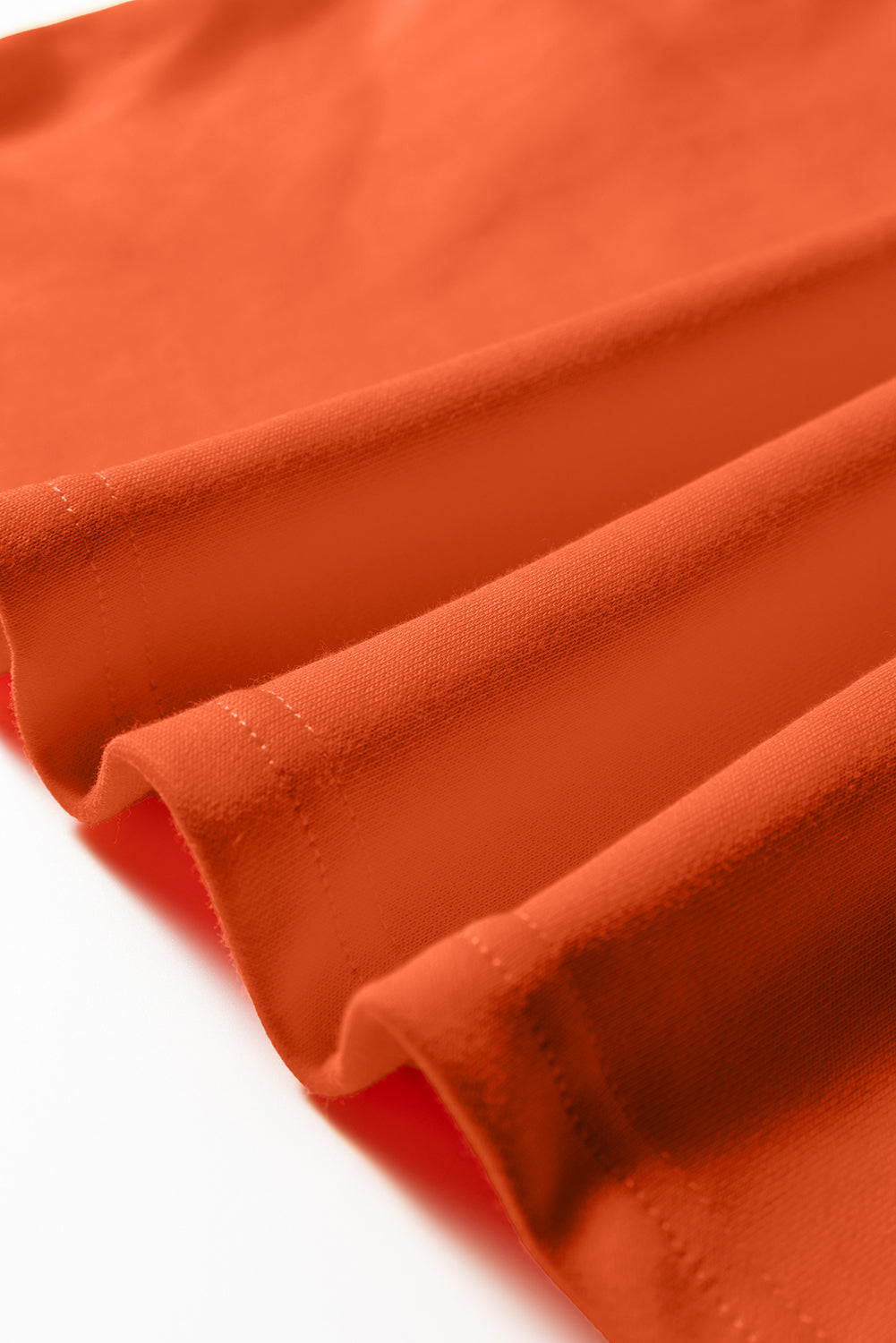 Orange Varsity Contrast Banded Sleeve Shift Sweatshirt Dress