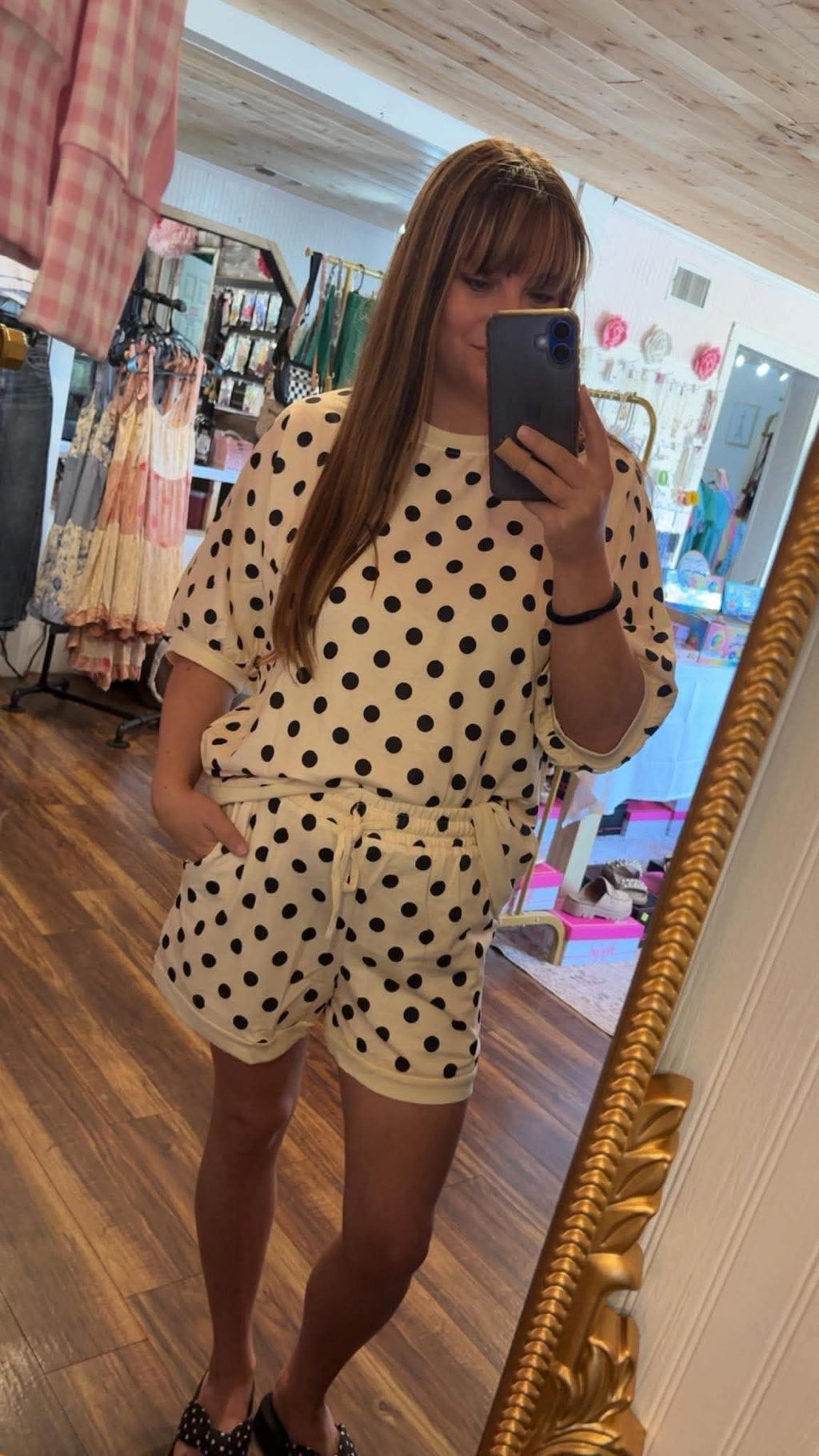 2 piece polka dot set