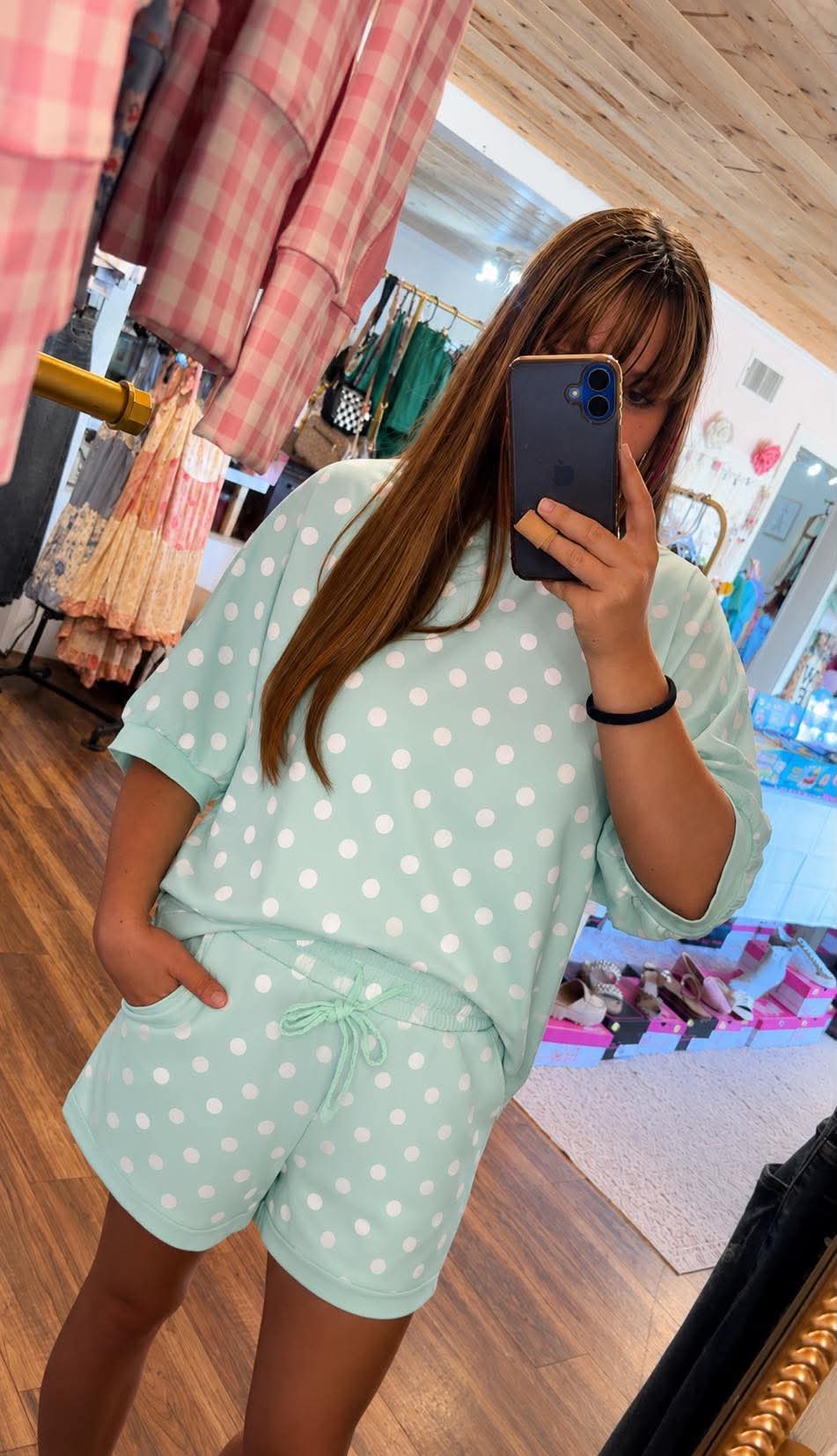 2 piece polka dot set