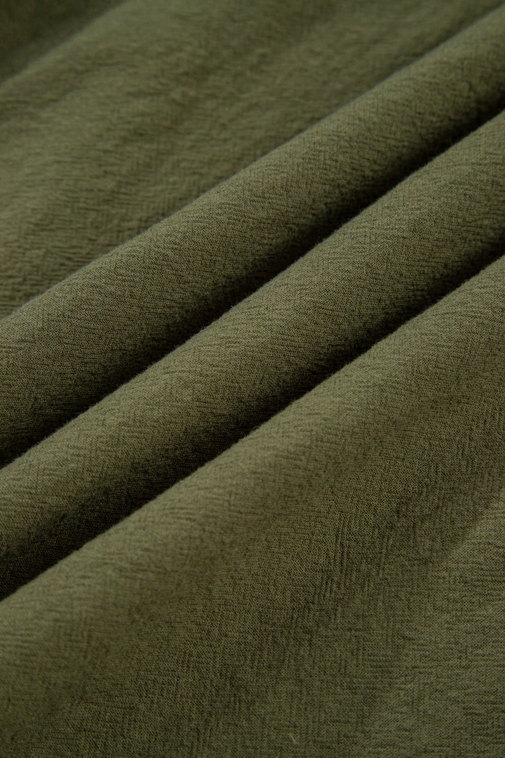 Four Leaf Clover Plus Size Collar Half Button Long Sleeve Ruffle Hem Mini Dress