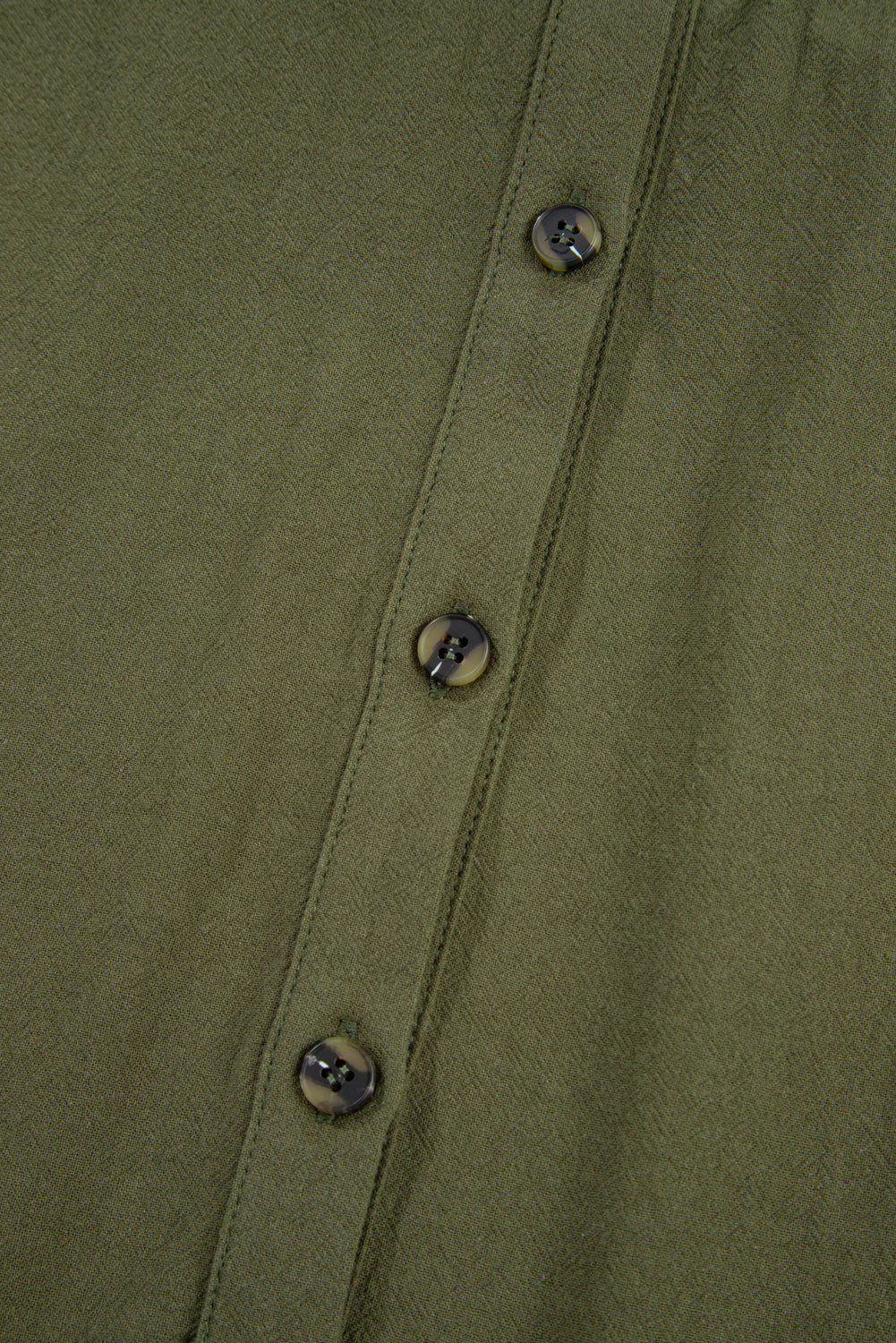 Four Leaf Clover Plus Size Collar Half Button Long Sleeve Ruffle Hem Mini Dress