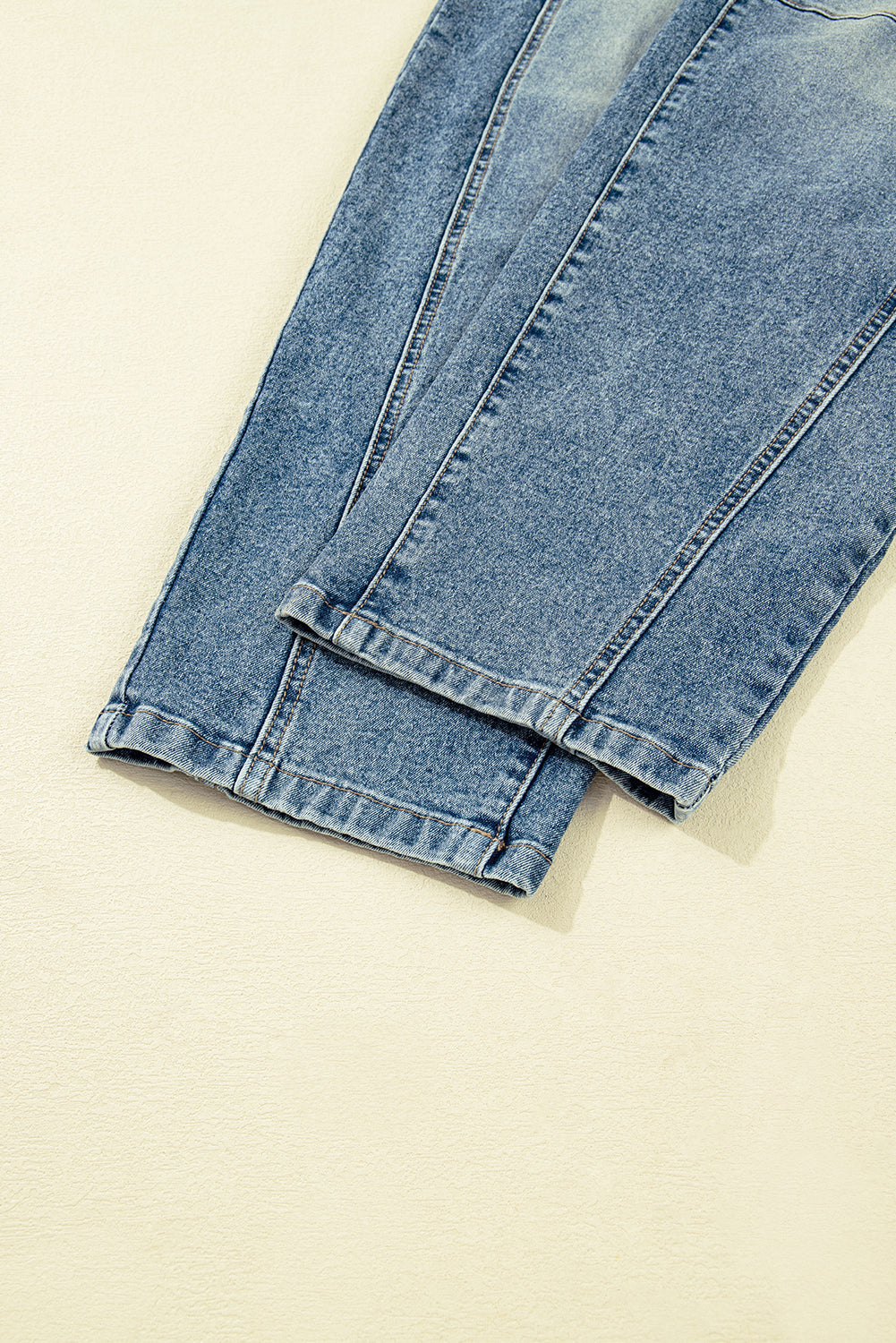 Dusk Blue Vintage Washed Seam Detail Shift Jeans