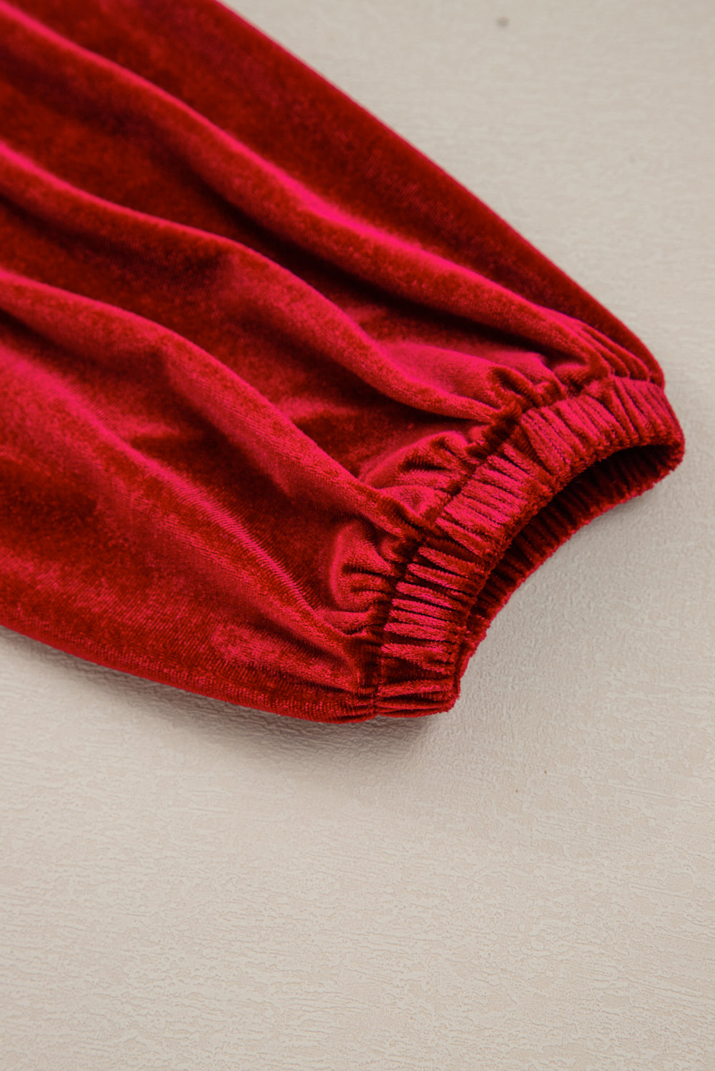 Fiery Red Bowknot Decor High Waist Velvet Mini Dress