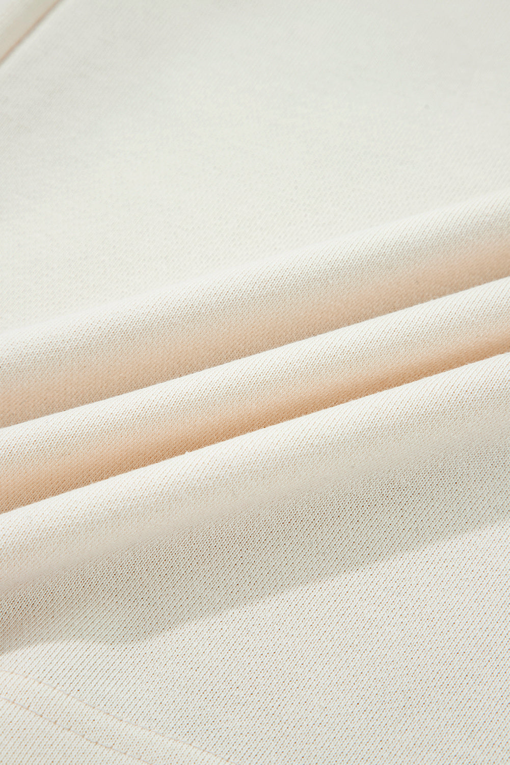 White Solid Color Cute Bow Detail Loose Hoodie